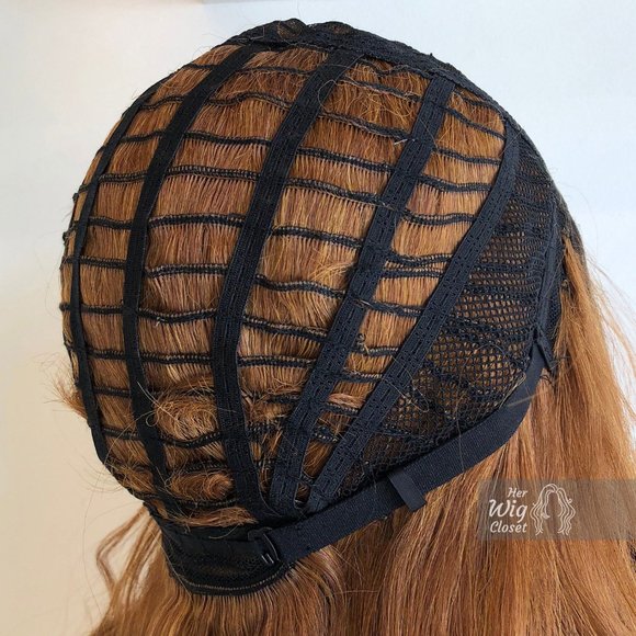 30" Side Part Auburn Brown Wavy Wig | Cecelia - Picture 7 of 8
